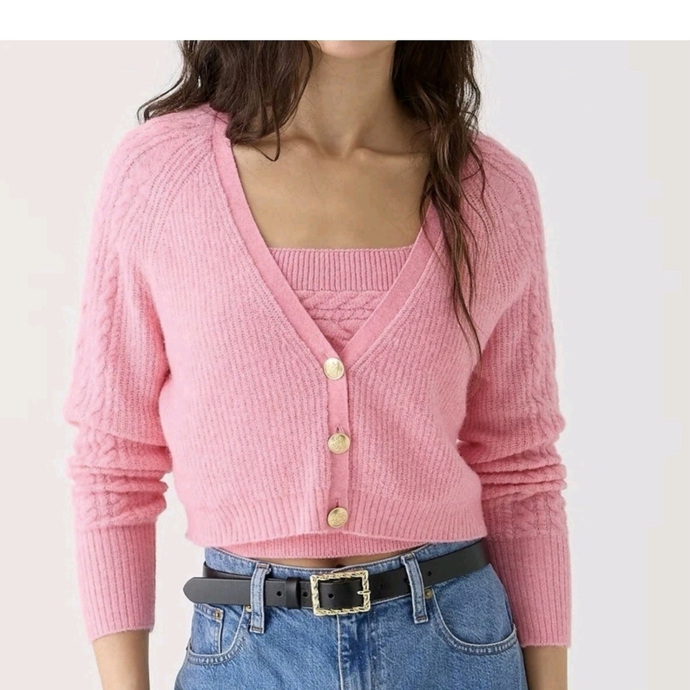 J. Crew Pink Women's Cardigan Sweater
